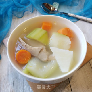 咸猪骨节瓜淮山汤的做法步骤：10