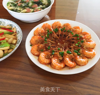 蒜泥蒸虾的做法步骤：9