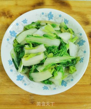 炝炒奶白菜的做法步骤：4