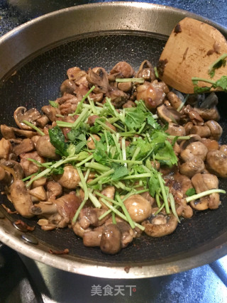 双袍菇炒鸡腿的做法步骤：8