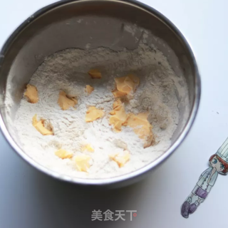低糖淡奶甜心司康的做法步骤：2