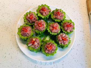 牛肉酿苦瓜的做法步骤：12