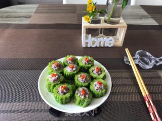 牛肉酿苦瓜的做法步骤：15