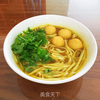 咖喱鱼蛋面的做法步骤：6