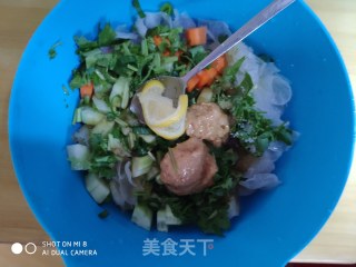 银耳拌黄瓜的做法步骤：6