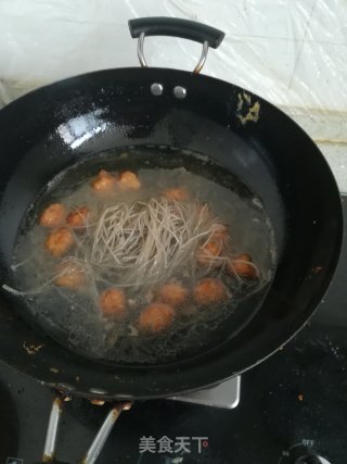 丝瓜丸子烩菜的做法步骤：3