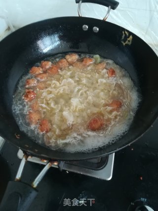 丝瓜丸子烩菜的做法步骤：4