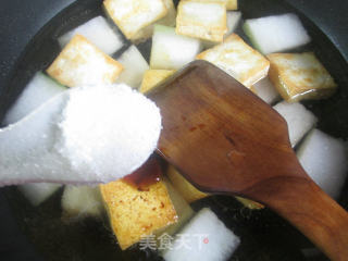老豆腐烧冬瓜的做法步骤：8