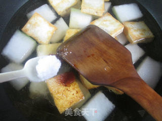 老豆腐烧冬瓜的做法步骤：9