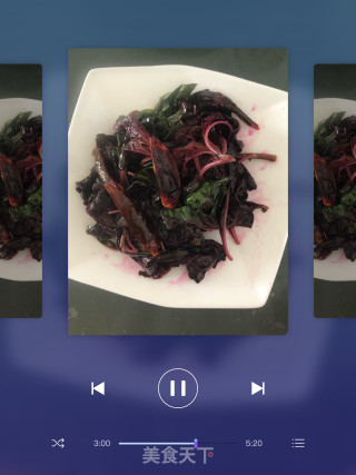 爆炒红苋菜的做法步骤：4