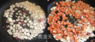“快手餐”咖喱烩饭的做法步骤：1