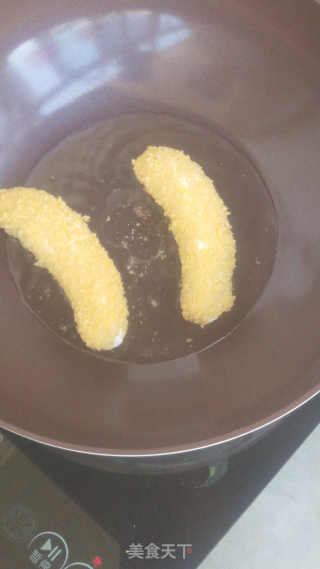 #快手餐#脆皮炸香蕉的做法步骤：5