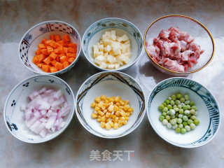 胡萝卜羊肉焖饭的做法步骤：2