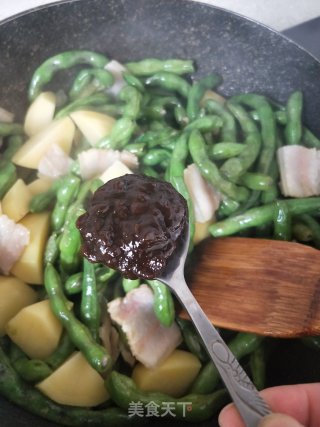 咸肉炖豆角的做法步骤：5