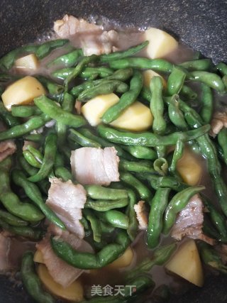 咸肉炖豆角的做法步骤：6