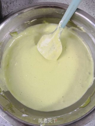 菠菜汁蒸蛋糕的做法步骤：10