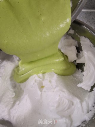 菠菜汁蒸蛋糕的做法步骤：11