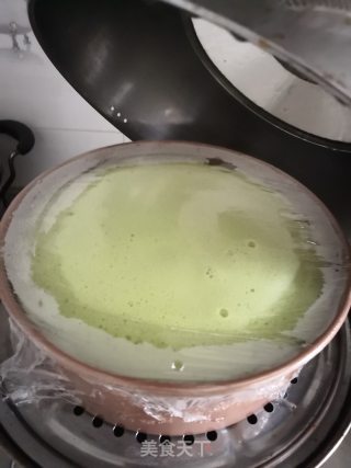 菠菜汁蒸蛋糕的做法步骤：15