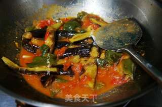 青椒西红柿炖茄子的做法步骤：9