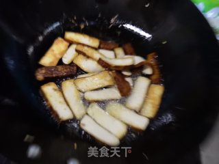香干炒火腿的做法步骤：5