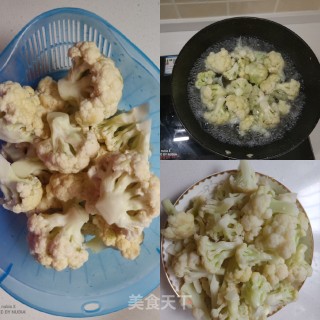 素炒花菜的做法步骤：1