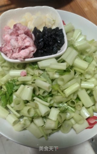 肉末豆豉炒空心菜的做法步骤：2