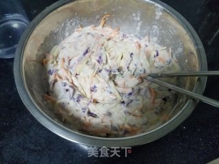 三色蔬菜煎饼的做法步骤：2