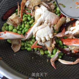 毛豆炒海蟹的做法步骤：18