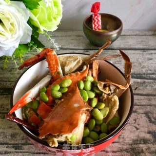 毛豆炒海蟹的做法步骤：21