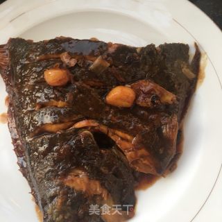 蒜子烧鲽鱼头的做法步骤：22