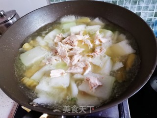 鸡胸扁尖冬瓜汤的做法步骤：9