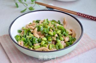 毛豆青椒炒肉丝的做法步骤：13
