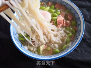 豆米鸡蛋汤面的做法步骤：10
