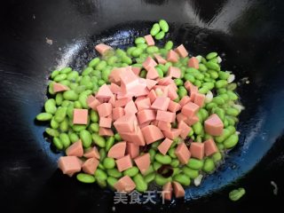 豆米榨菜火腿丁的做法步骤：8