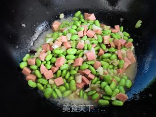 豆米榨菜火腿丁的做法步骤：11
