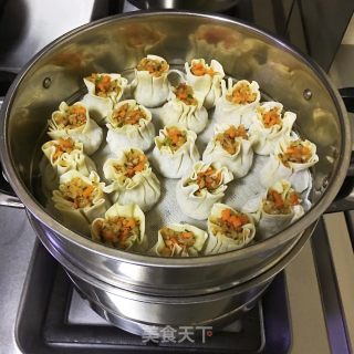 胡萝卜香菇糯米烧麦的做法步骤：15