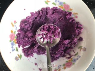 坚果酸奶紫薯泥的做法步骤：4
