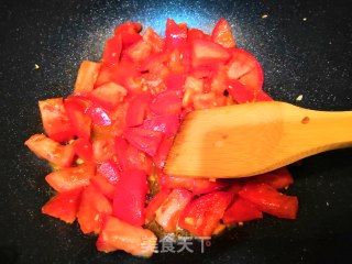 #夏日快手菜#番茄火腿凉面的做法步骤：7