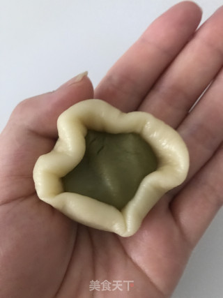 抹茶红豆酥的做法步骤：3