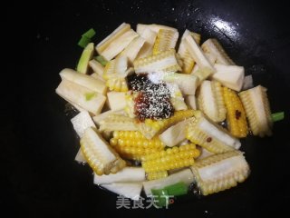 茭白炒玉米的做法步骤：8
