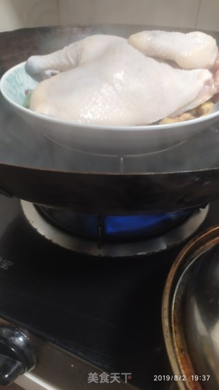 姜葱蒸鸡的做法步骤：5