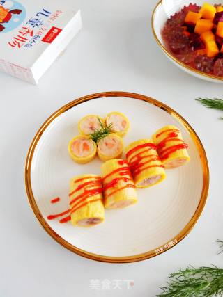 香肠鸡蛋卷的做法步骤：10
