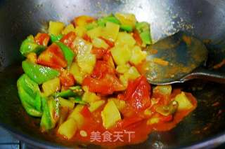西红柿炒角瓜的做法步骤：8