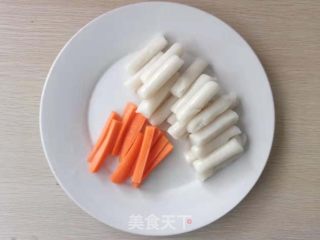 烤肉炒年糕的做法步骤：2
