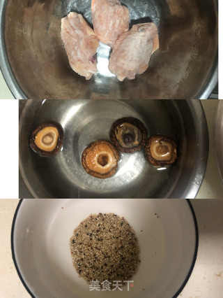 香菇藜麦鸡翅粥的做法步骤：1