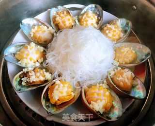#红色吉祥菜#蒜蓉粉丝蒸鲍鱼的做法步骤：7