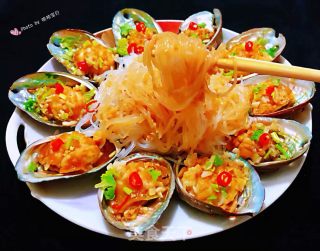 #红色吉祥菜#蒜蓉粉丝蒸鲍鱼的做法步骤：14
