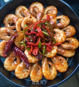 “快手餐”麻辣椒炒虾的做法步骤：20