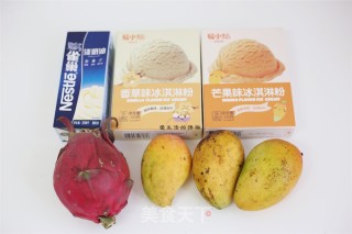 火龙果香草冰淇淋vs芒果冰淇凌的做法步骤：1