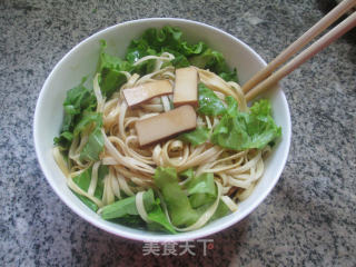 生菜鸡蛋干拌面的做法步骤：9